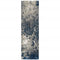 8' X 11' Blue And Gray Abstract Shag Area Rug