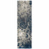 8' X 11' Blue And Gray Abstract Shag Area Rug