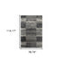 8' X 11' Gray Geometric Shag Power Loom Area Rug