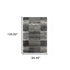 8' X 11' Gray Geometric Shag Power Loom Area Rug