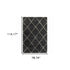 8' X 11' Charcoal And Grey Geometric Shag Power Loom Stain Resistant Area Rug