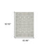 8' X 11' Gray And White Floral Distressed Area Rug