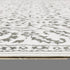 8' X 11' Gray And White Floral Distressed Area Rug