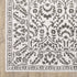 8' X 11' Gray And White Floral Distressed Area Rug