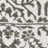 8' X 11' Gray And White Floral Distressed Area Rug