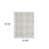 8' X 11' Gray And White Geometric Distressed Area Rug