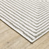 8' X 11' Gray And White Geometric Distressed Area Rug