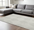 8' X 11' Gray And White Geometric Distressed Area Rug