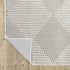 8' X 11' Gray And White Geometric Distressed Area Rug