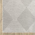 8' X 11' Gray And White Geometric Distressed Area Rug