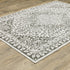 8' X 11' Gray And White Oriental Distressed Area Rug