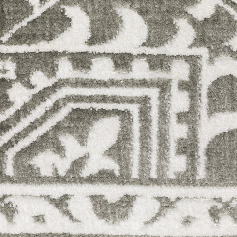 8' X 11' Gray And White Oriental Distressed Area Rug