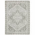 8' X 11' Gray And White Oriental Distressed Area Rug