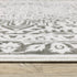 8' X 11' Gray And White Oriental Distressed Area Rug