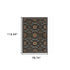 8' X 11' Blue Ivory And Red Oriental Area Rug With Fringe