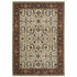 8' X 11' Ivory And Red Oriental Area Rug With Fringe