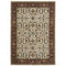 8' X 11' Ivory And Red Oriental Area Rug With Fringe
