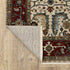8' X 11' Ivory And Red Oriental Area Rug With Fringe