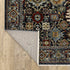 8' X 11' Blue And Beige Oriental Area Rug With Fringe