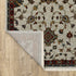8' X 11' Ivory Red And Yellow Oriental Area Rug With Fringe