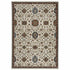 8' X 11' Ivory Red And Yellow Oriental Area Rug With Fringe