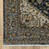8' X 11' Blue And Midnight Oriental Area Rug With Fringe