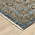 8' X 11' Blue And Midnight Oriental Area Rug With Fringe