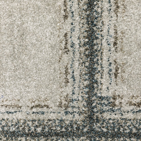 8' X 11' Gray Geometric Power Loom Area Rug