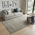 8' X 11' Teal Blue Geometric Power Loom Area Rug