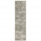 8' Beige And Gray Oriental Distressed Runner Rug