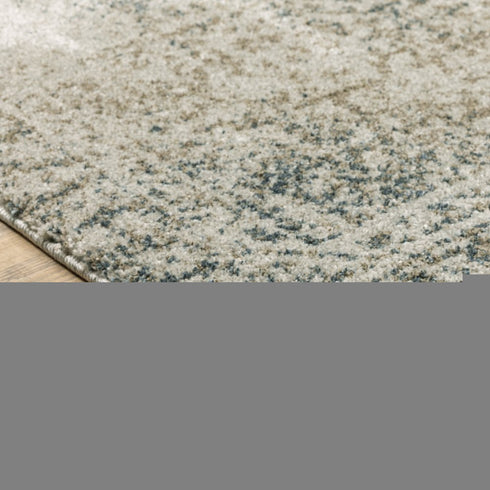 8' X 11' Gray Oriental Power Loom Area Rug
