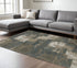 8' X 11' Teal Blue Geometric Power Loom Area Rug