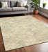 8' X 11' Grey Ivory Beige And Taupe Abstract Power Loom Stain Resistant Area Rug