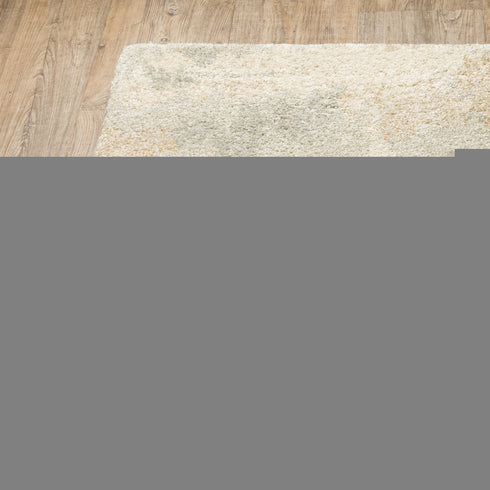 8' X 11' Grey Ivory Beige And Taupe Abstract Power Loom Stain Resistant Area Rug