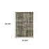 8' X 11' Charcoal Grey Beige And Tan Abstract Power Loom Stain Resistant Area Rug