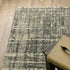 8' X 11' Charcoal Grey Beige And Tan Abstract Power Loom Stain Resistant Area Rug