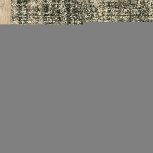 8' X 11' Charcoal Grey Beige And Tan Abstract Power Loom Stain Resistant Area Rug