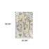 8' X 11' Gray And Gold Abstract Distressed Area Rug