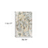 8' X 11' Gray And Gold Abstract Distressed Area Rug