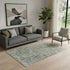8' X 11' Gray And Ivory Abstract Area Rug