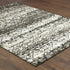 8' X 11' Gray And Ivory Geometric Distressed Area Rug