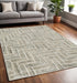 8' X 11' Ivory And Beige Geometric Area Rug
