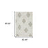 8' X 11' Gray And Ivory Geometric Area Rug