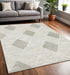 8' X 11' Gray And Ivory Geometric Area Rug