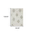 8' X 11' Gray And Ivory Geometric Area Rug