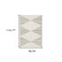 8' X 11' Beige Black And Green Geometric Area Rug