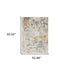 8' X 11' Beige And Blue Abstract Area Rug