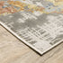 8' X 11' Beige And Blue Abstract Area Rug
