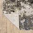 8' X 11' Gray And Green Abstract Area Rug