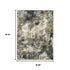 8' X 11' Gray And Green Abstract Area Rug